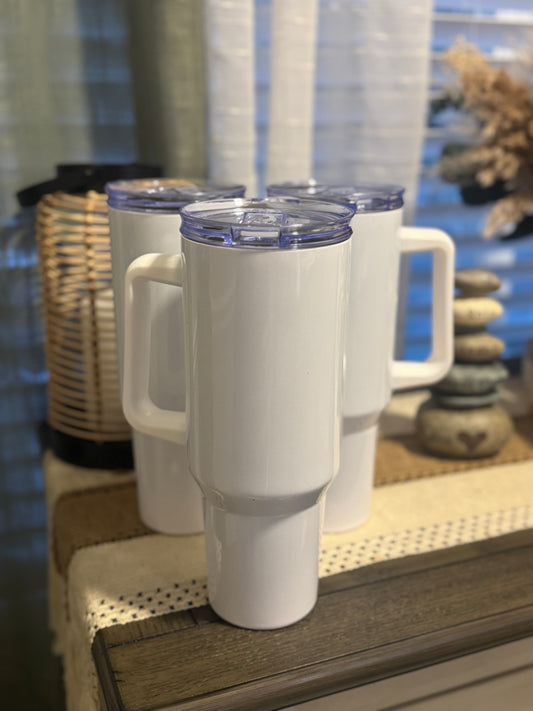 30oz - 40oz Sublimation Tumbler with Handle & Lid