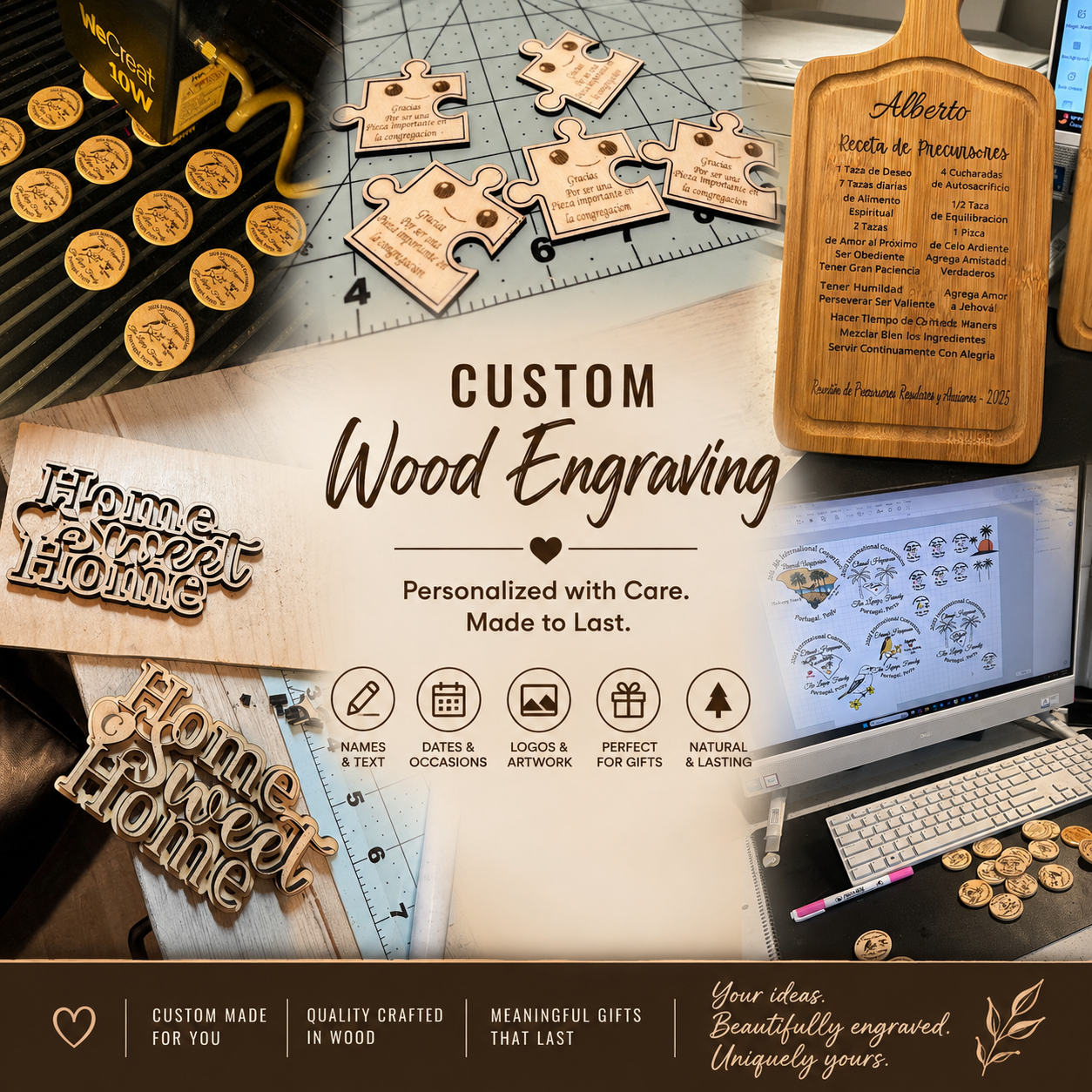 Personalized Wood Engraving